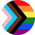 Untitled A progressive 2SLGBTQIA+ flag cropped as a circle.