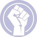 Untitled An icon with a raised fist, a symbol of revolution and advocation of human rights.
